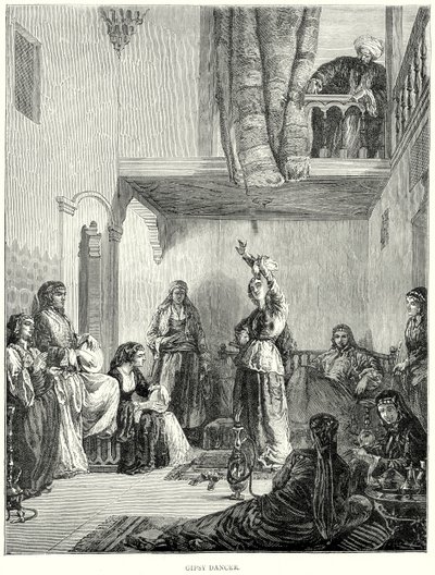Sigøjnerdanserinde (gravering) af English School