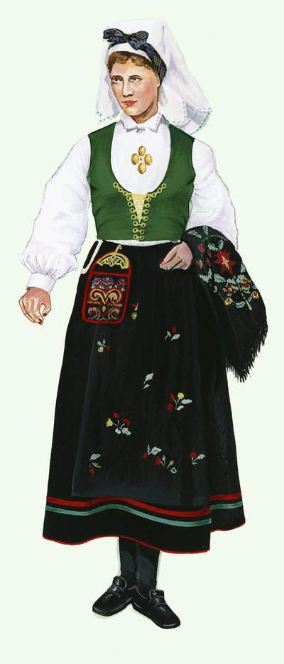 Pige i indfødt kostume af English School