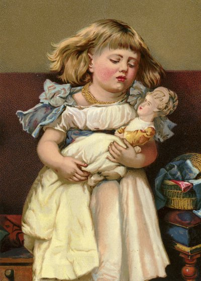 Pige med syg dukke af English School