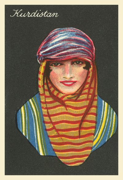 Piger fra mange lande: Kurdistan (farvelitografi) af English School