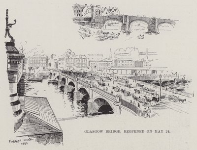 Glasgow Bridge, genåbnet den 24. maj (gravering) af English School