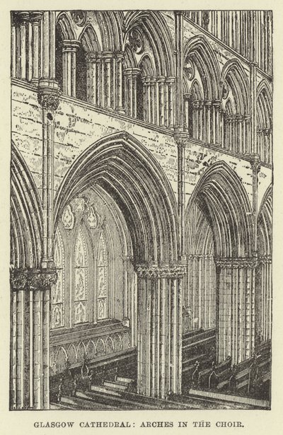 Glasgow Cathedral, Arches in the Choir af English School