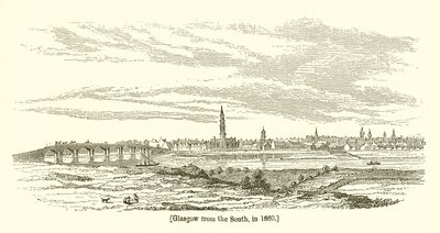 Glasgow fra syd, i 1660 af English School