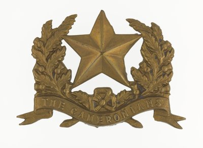 Glengarry-emblem, ca. 1874-81 (messing) af English School