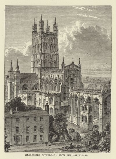 Gloucester Cathedral, fra nordøst af English School