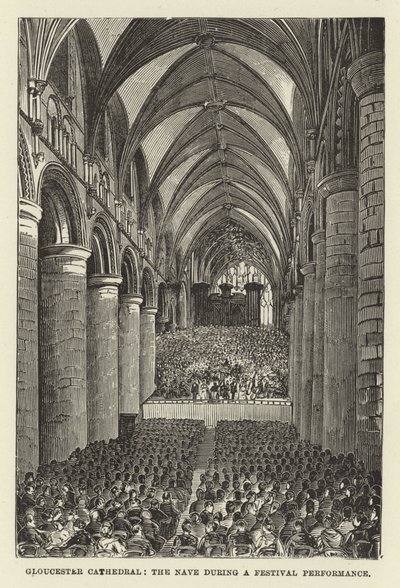 Gloucester Cathedral, skibet under en festivalforestilling af English School