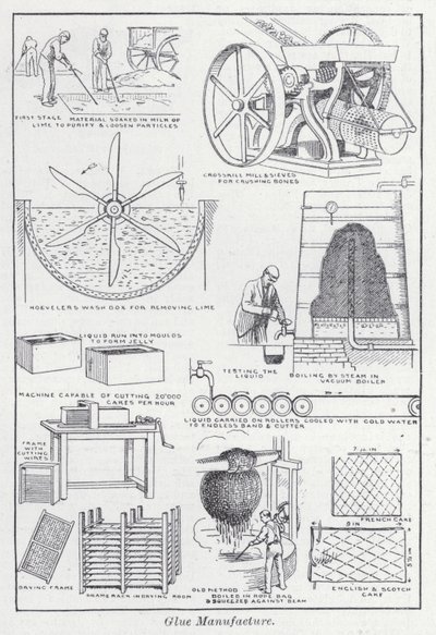 Limfremstilling (litho) af English School