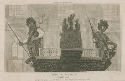 Gog og Magog, Guildhall, London af English School