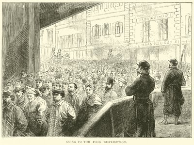 Går til maduddelingen, marts 1871 af English School