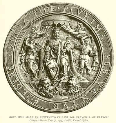 Guldsegl lavet af Benvenuto Cellini til Frans I af Frankrig af English School