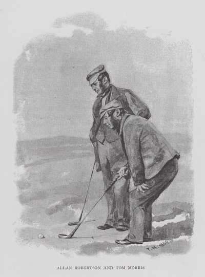 Golf: Allan Robertson og Tom Morris (litho) af English School
