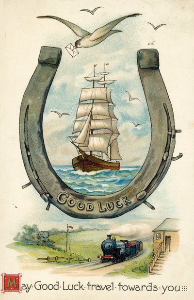 Held og lykke (farve litho) af English School