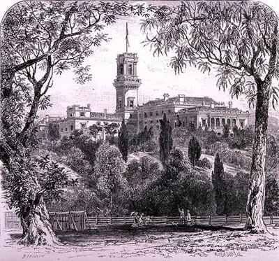 Government House, Melbourne, Australien, fra 