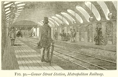 Gower Street Station, Metropolitan Railway af English School