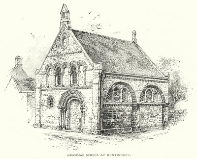 Grammar School i Huntingdon (gravering) af English School