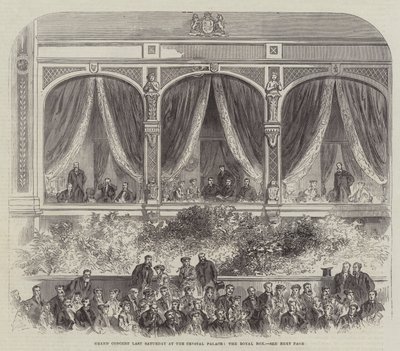 Grand Concert Sidste lørdag i Crystal Palace, Royal Box (gravering) af English School