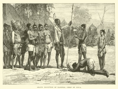Grand reception of Kasongo, Chief of Urua  af English School