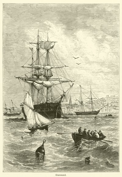 Gravesend (gravering) af English School