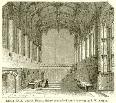 Great Hall, Crosby Place, Bishopsgate af English School