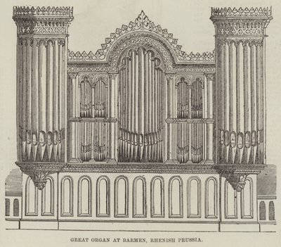 Great Organ at Barmen, Rhenish Preussen (gravering) af English School