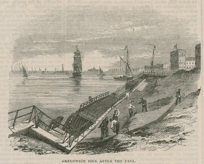 Greenwich Pier efter faldet af English School