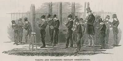 Greenwich Royal Hospital Schools; Tager og optager sextante observationer af English School