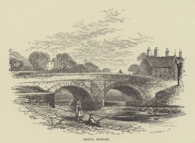 Greta Bridge (gravering) af English School