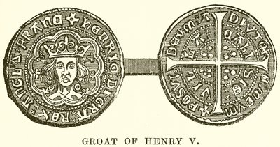 Groat af Henry V af English School
