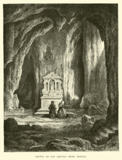 Grotto of San Servolo near Trieste  af English School