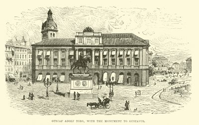 Gustaf Adolf Torg, med monumentet over Gustavus af English School