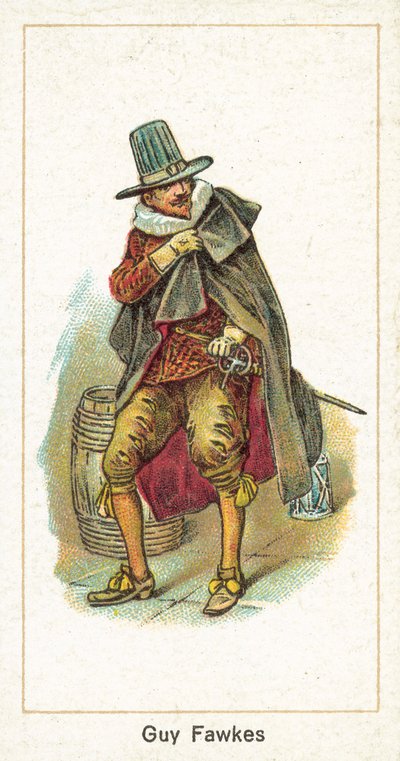 Guy Fawkes (chromolitho) af English School