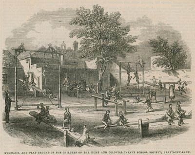 Gymnasium og legeplads for børnene i Home and Colonial Infant School Society af English School