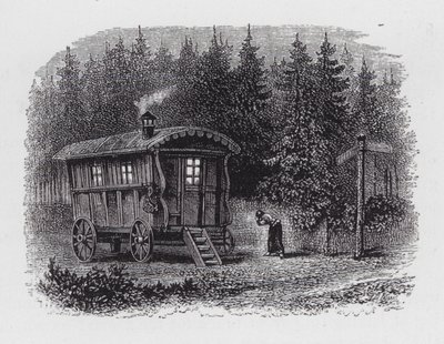 Gypsy Caravan (gravering) af English School