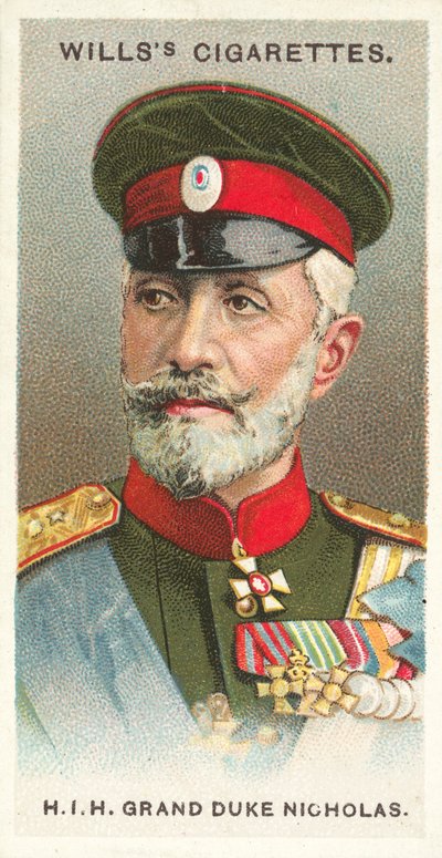 HIH Grand Duke Nicholas (chromolitho) af English School