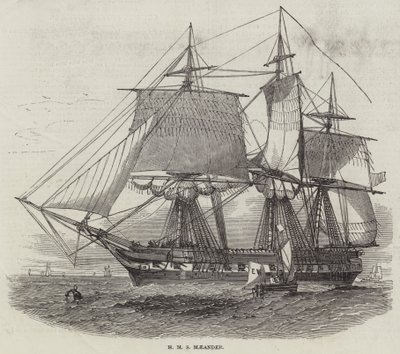 HMS Maeander (gravering) af English School