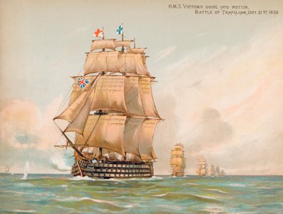 HMS Victory i slaget ved Trafalgar af English School