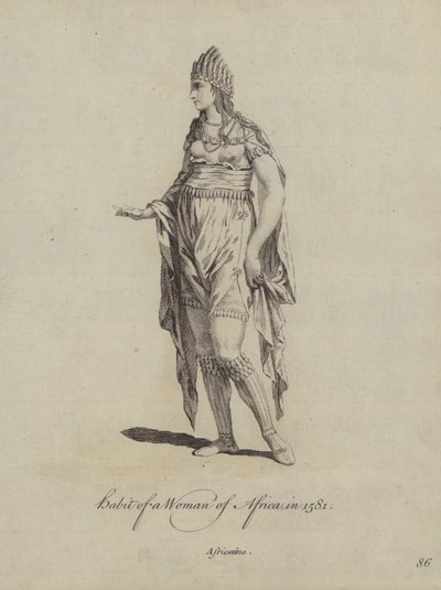 Vane for en kvinde i Afrika i 1581 af English School