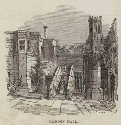 Haddon Hall (gravering) af English School