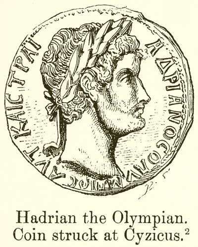 Hadrian den Olympiske. Mønt slået ved Cyzicus af English School