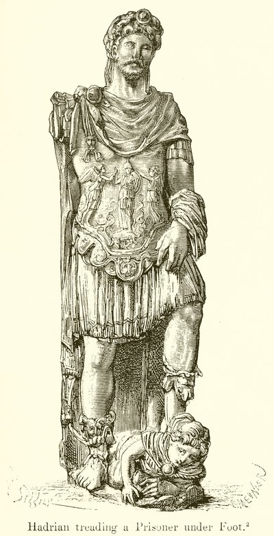 Hadrian træder en fange under fode af English School