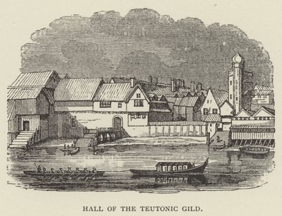 Hall of the Teutonic Gild (gravering) af English School