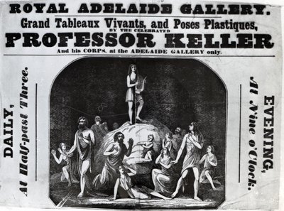 Håndseddel, der reklamerer for 