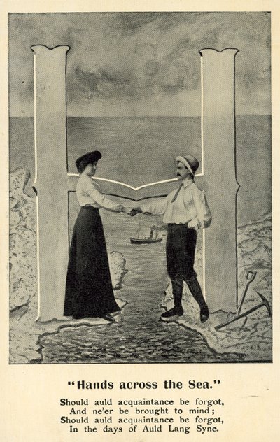 Hænderne over havet (litho) af English School