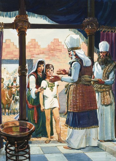 Hannah med sin søn Samuel af English School