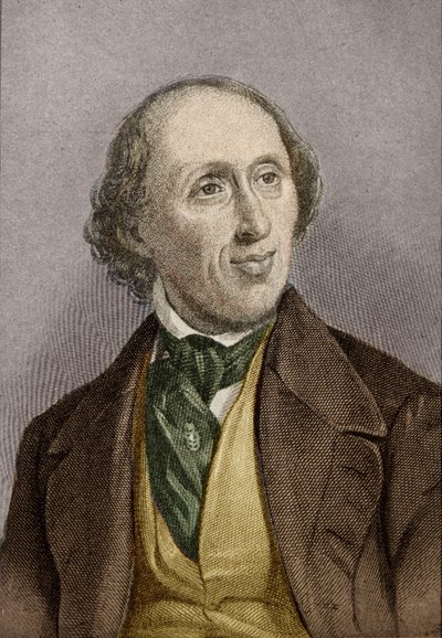 HC Andersen (1805-75) (senere farvelægning) af English School