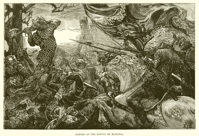 Harold i slaget ved Hastings af English School