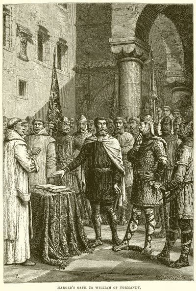 Harolds ed til Vilhelm af Normandiet af English School