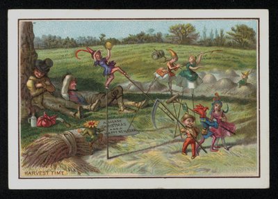 Høsttid, julehilsen. (chromolitho) af English School