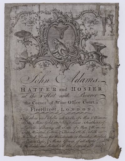 Hattemagere, John Adams, byttekort af English School