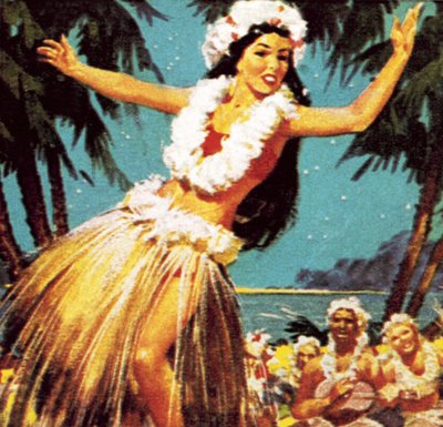 Hawaiian pige danser af English School